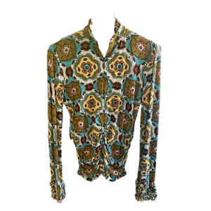 ETCETERA Long Sleeve Zip Down Shirt